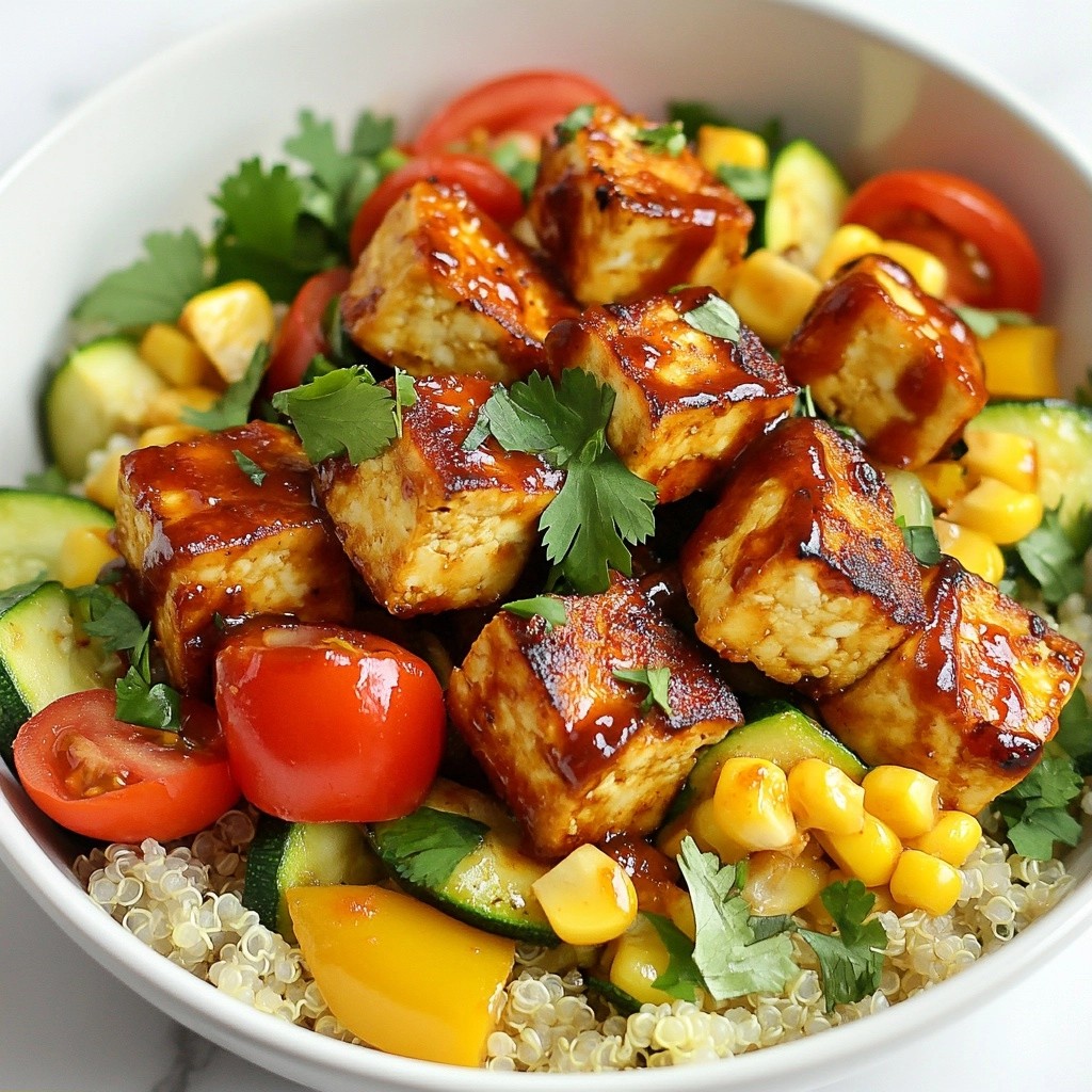 Smoky High-Protein BBQ Tofu and Veggie Bowls Recipe