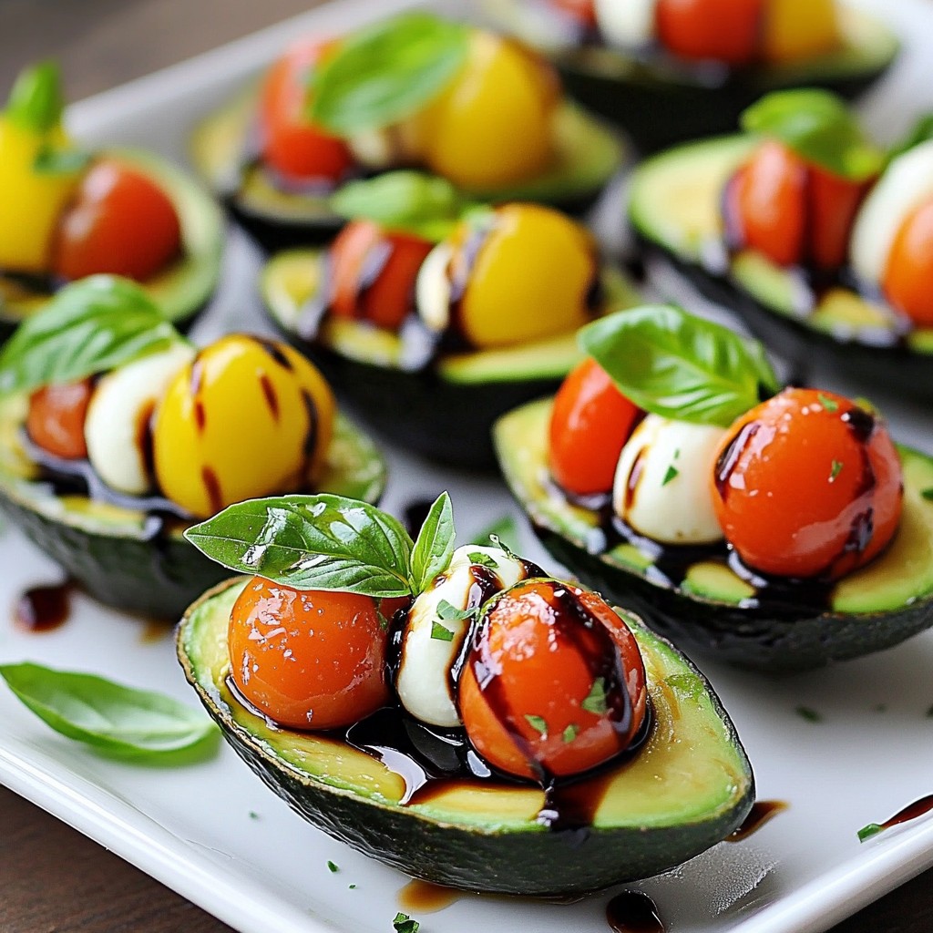 Caprese Stuffed Avocados Fresh and Flavorful Delight