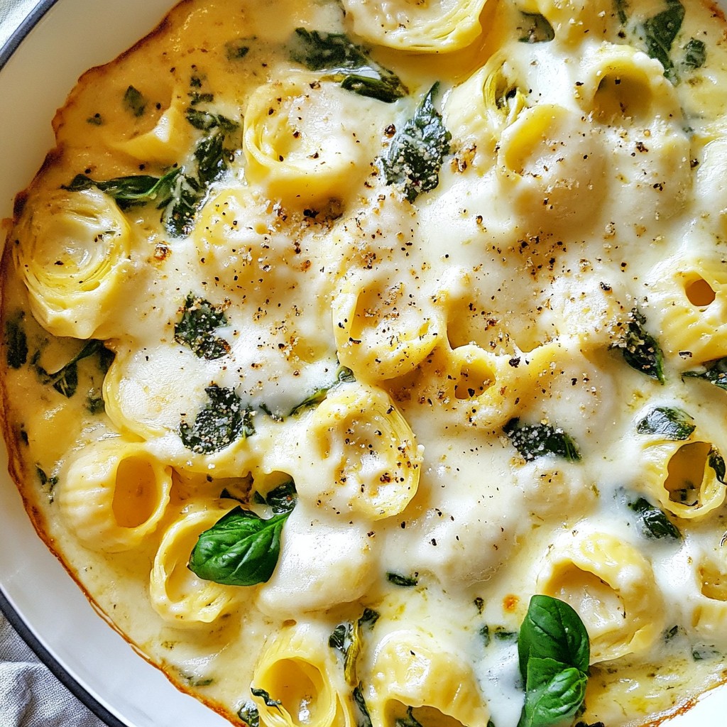 One-Pot Spinach Artichoke Pasta Quick and Tasty Meal