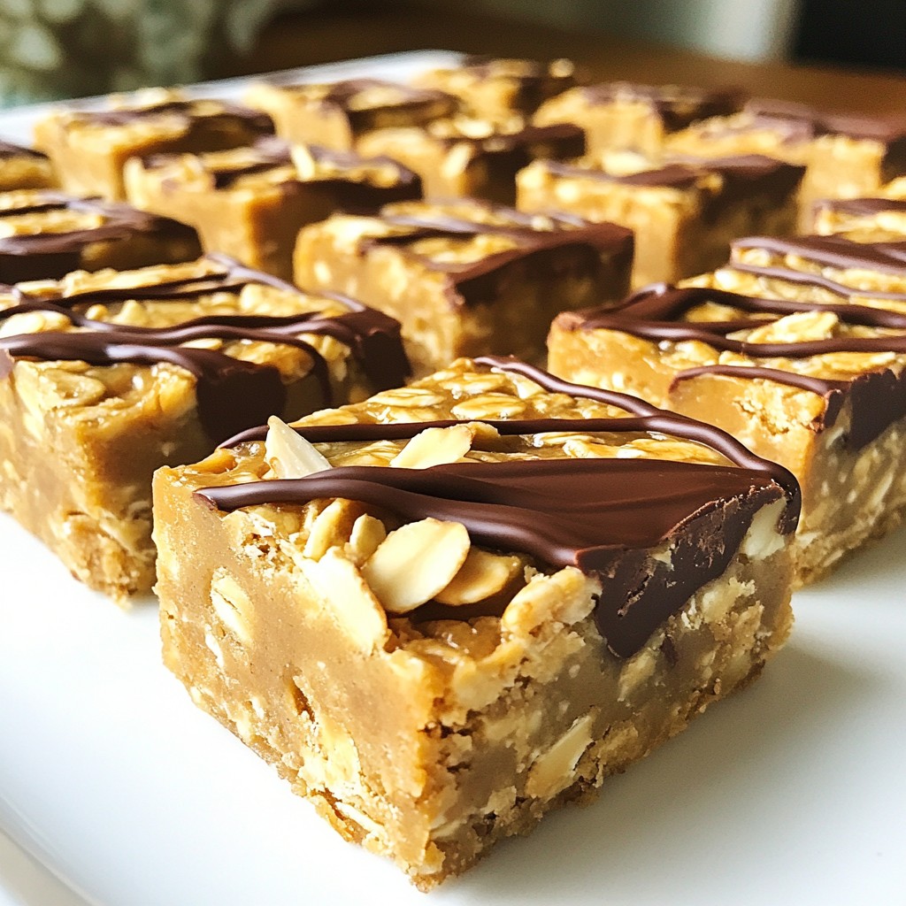 No Bake Peanut Butter Oat Bars Simple and Delicious