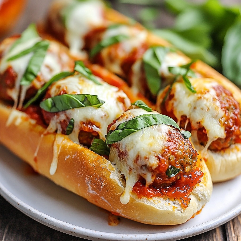 Chicken Parmesan Meatball Subs Savory and Satisfying