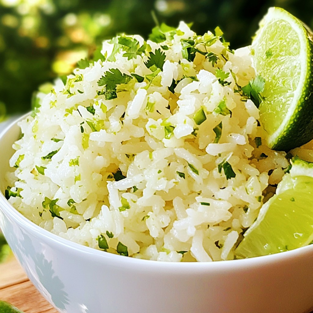 Zesty Cilantro Lime Rice Perfect Side Dish Recipe