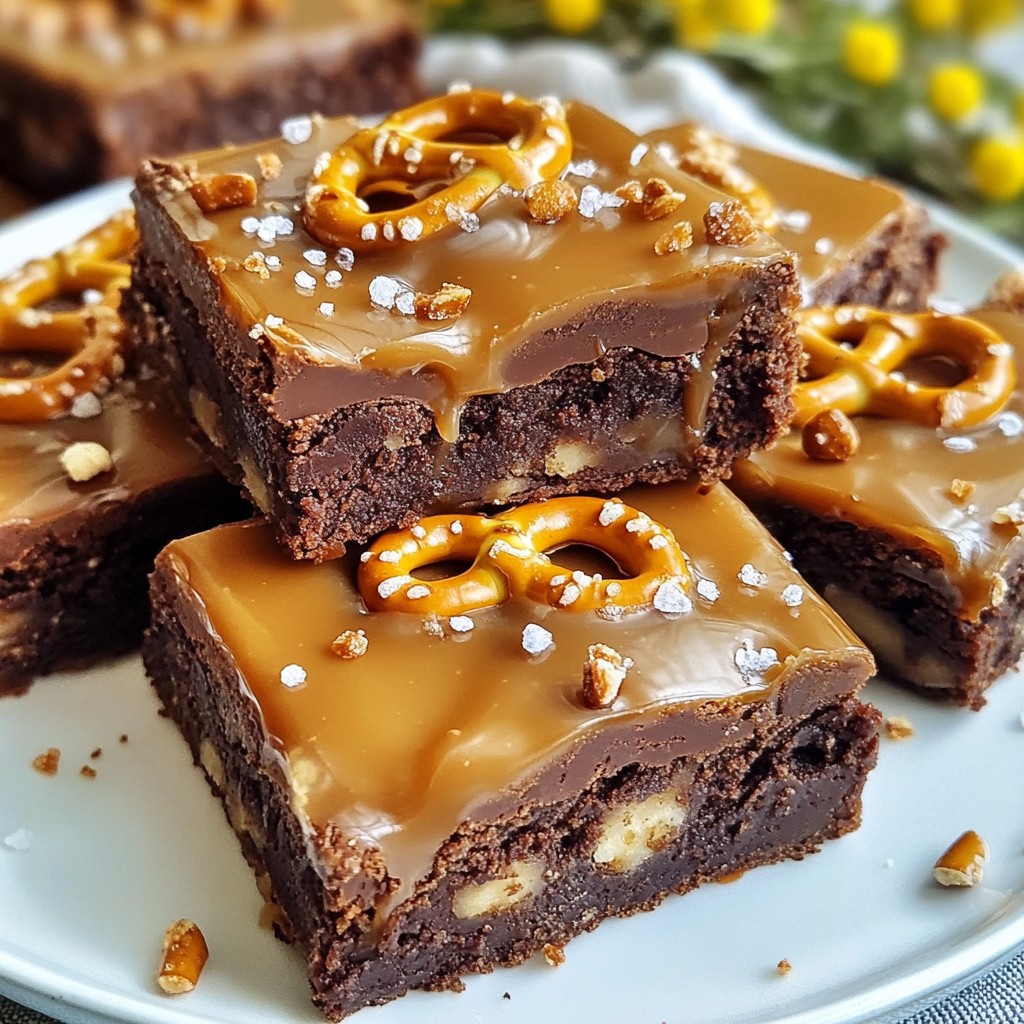 Salted Caramel Pretzel Brownies Delightful and Decadent
