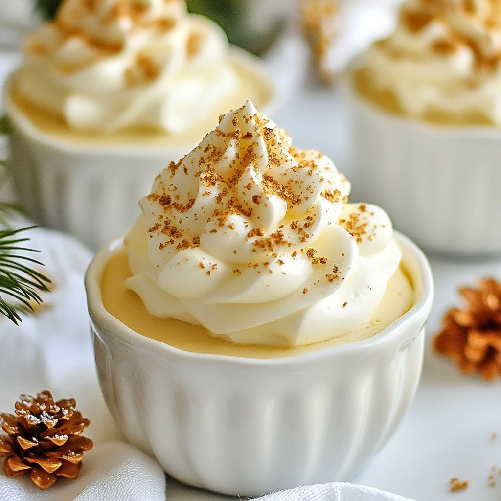 Eggnog Mousse Cups Irresistible Holiday Treat