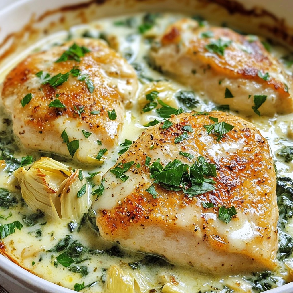 Spinach Artichoke Chicken Bake Flavorful and Simple Dish