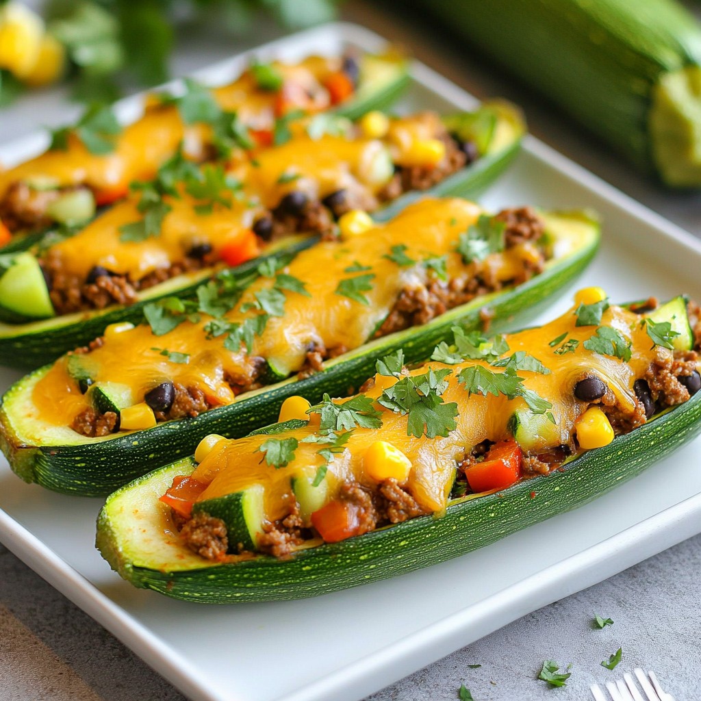 Mexican Beef Stuffed Zucchini Boats Flavorful Dish