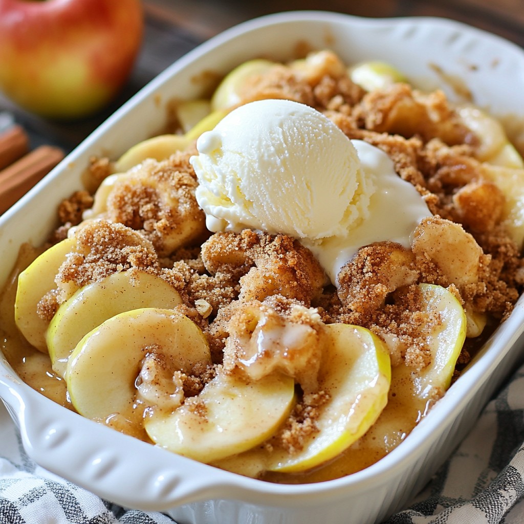 Cinnamon Roll Apple Cobbler Simple and Delicious Treat
