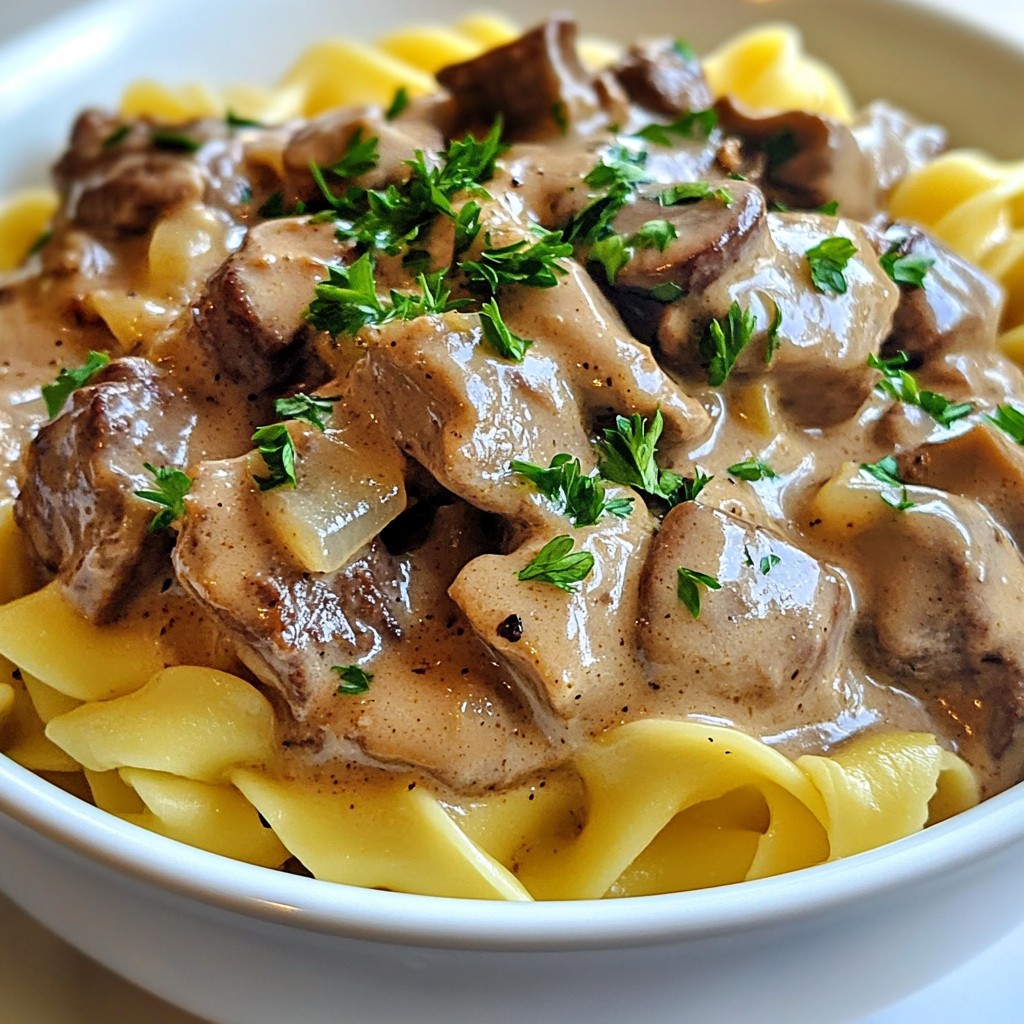 Savory Instant Pot Beef Stroganoff Quick and Easy Meal