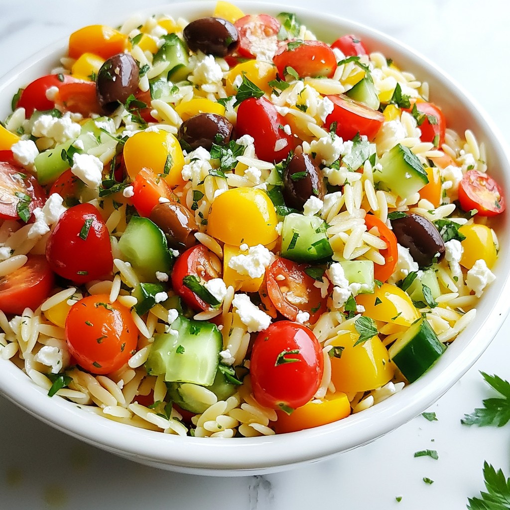 Greek Orzo Salad with Feta Flavorful and Fresh Dish