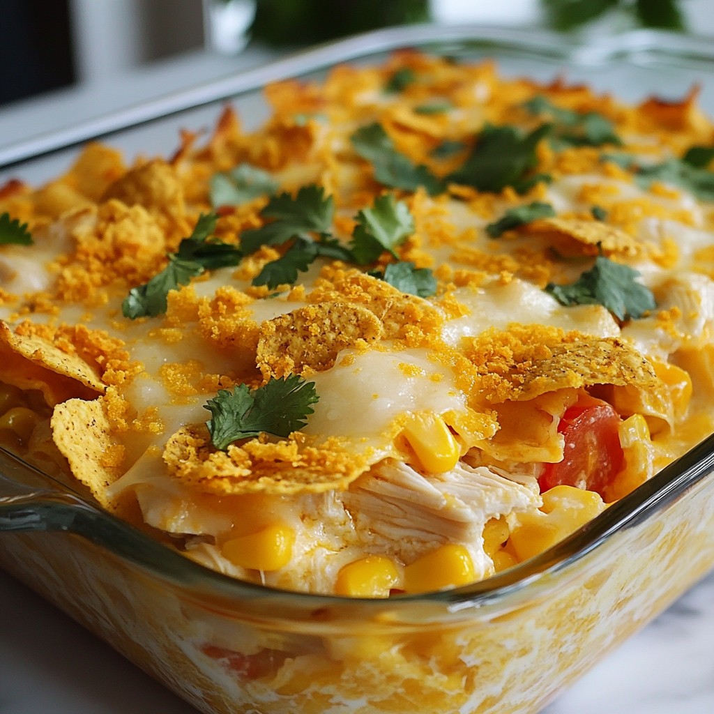 Cheesy Chicken Dorito Casserole Flavorful and Easy Dish