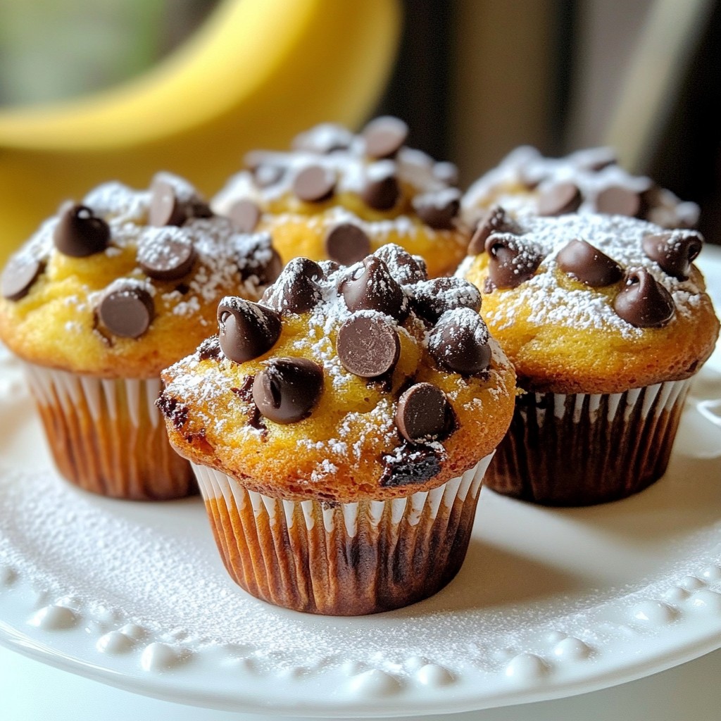 Chocolate Chip Banana Bread Muffins Delightful Treat