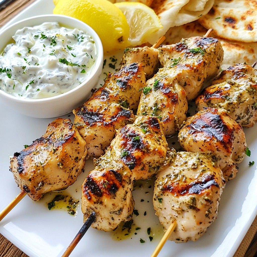 Greek Yogurt Chicken Souvlaki Flavorful Grilled Dish
