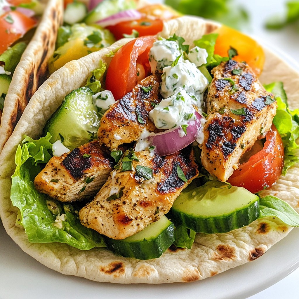 Greek Chicken Pita Wraps Flavorful and Easy Meal