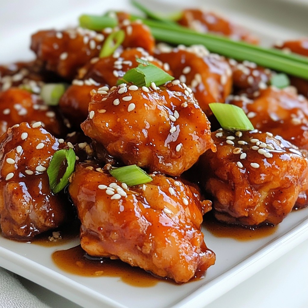 Honey Garlic Sticky Chicken Bites Flavorful Treat