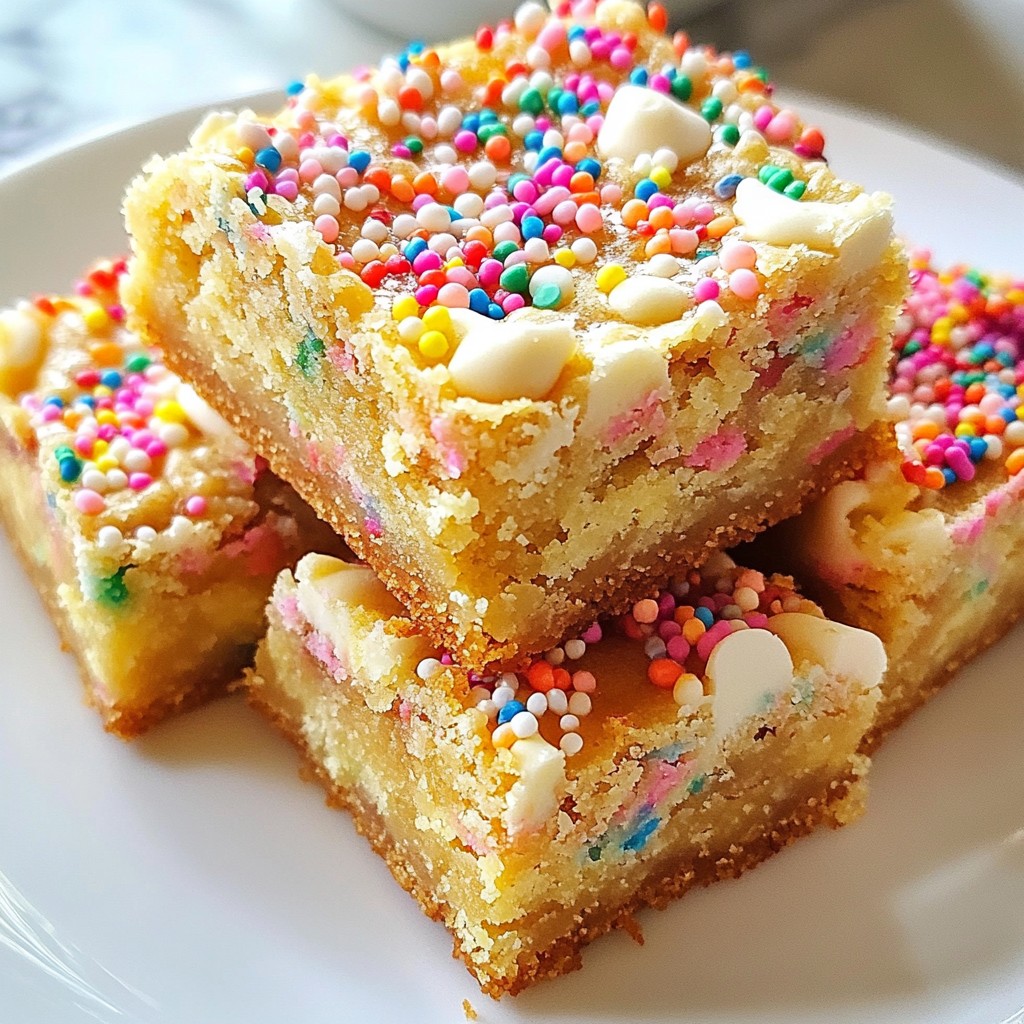Funfetti Cake Batter Blondies Delightfully Sweet Treat