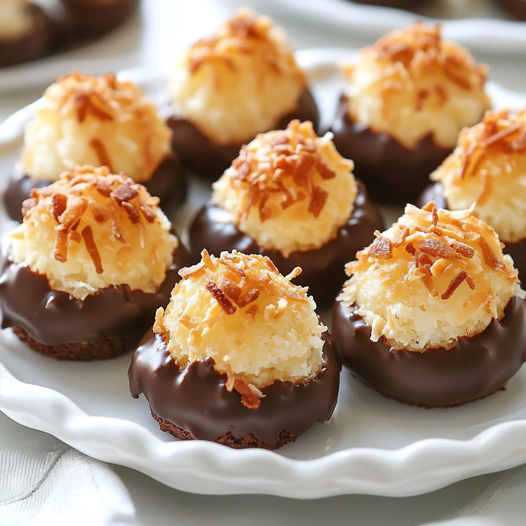 Chocolate Dipped Coconut Macaroons Easy and Tasty Treat