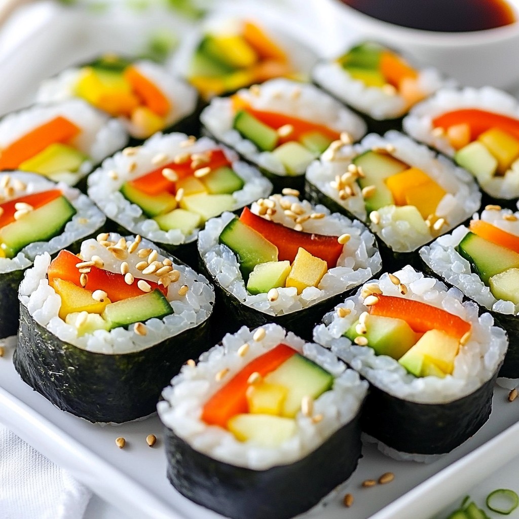 Rainbow Veggie Sushi Rolls Delightful and Simple Recipe
