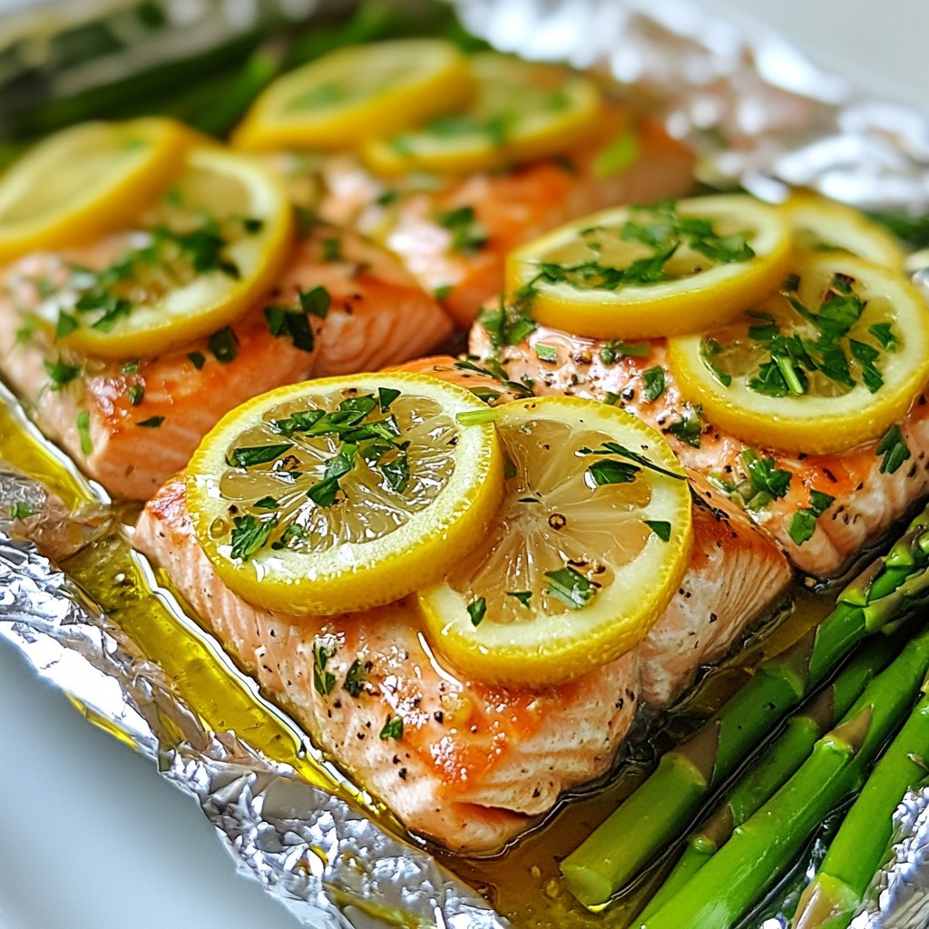 Easy Lemon Garlic Salmon Foil Packs Simple and Tasty