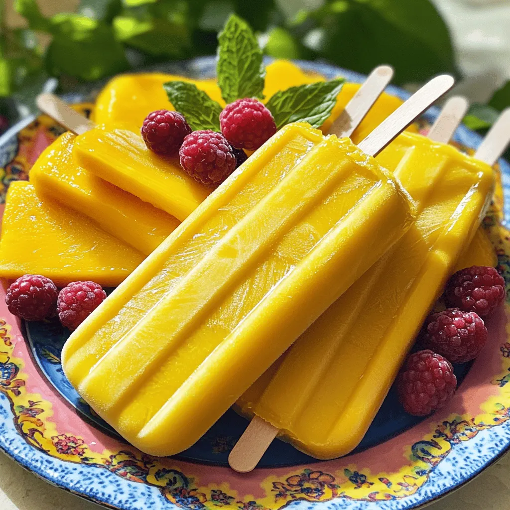 Mango Popsicles Refreshing Summer Treat for Everyone